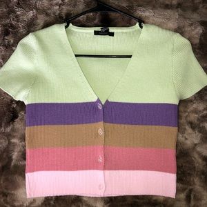 Forever 21 colorful cropped t-shirt